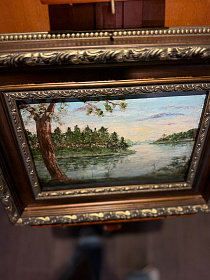 Картина «Пейзаж с рекой», 1870 год