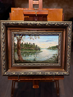 Картина «Пейзаж с рекой», 1870 год
