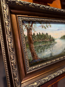 Картина «Пейзаж с рекой», 1870 год
