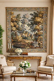 Старинный французский гобелен «Aubusson» Старинный французский гобелен «Aubusson»