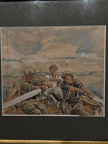 Акварель «На реке Унже», Г. Ладыженский