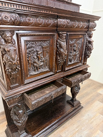 Антикварный кабинетный шкаф, 1880 год