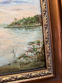 Картина «Пейзаж с рекой», 1870 год