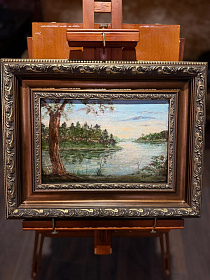 Картина «Пейзаж с рекой», 1870 год